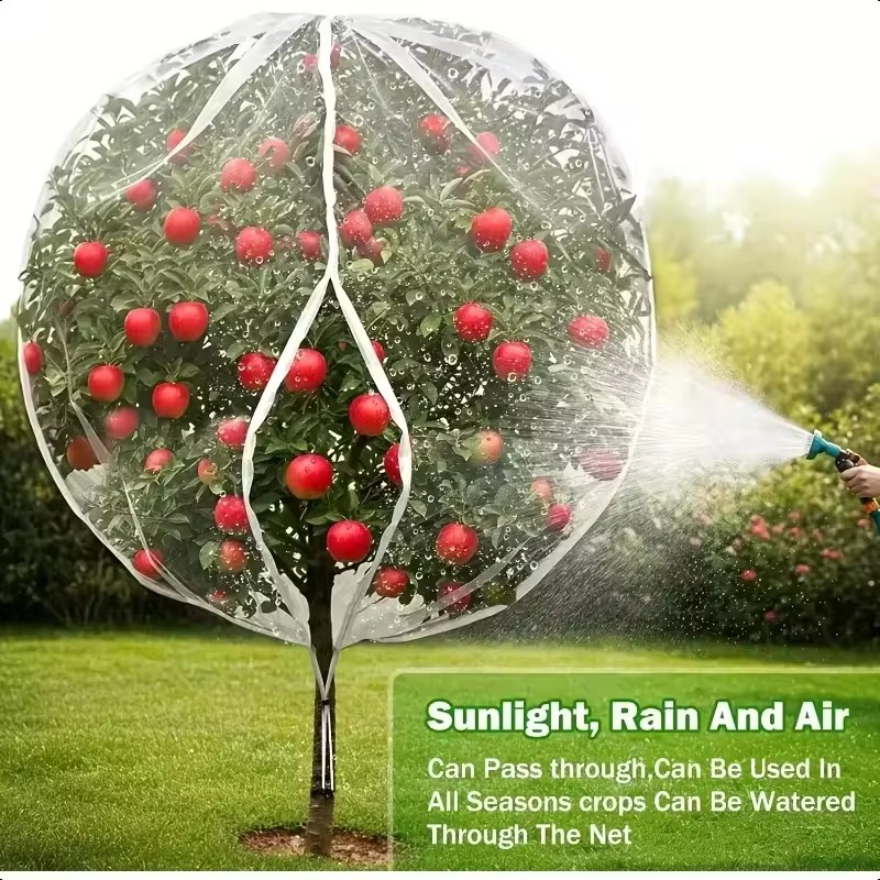 Garden Netting Cover - Drawstring & Zipper Fruit Tree Protection
