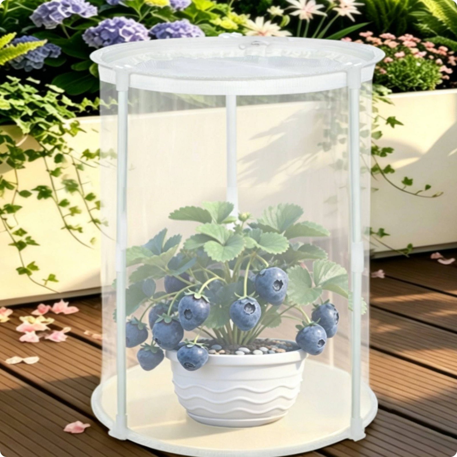 Garden Netting Cover - Expandable Plant Cover Portable Expandable Plant
