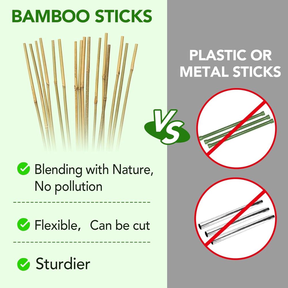 70-Pack 4-Foot Natural Bamboo  - đánh giá và giá Plant Support Stake