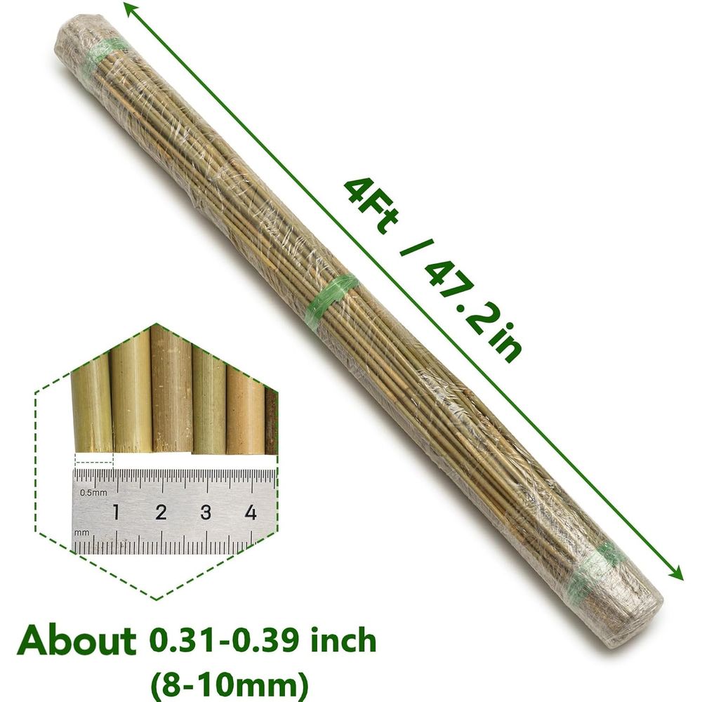 70-Pack 4-Foot Natural Bamboo  - đánh giá và giá Plant Support Stake