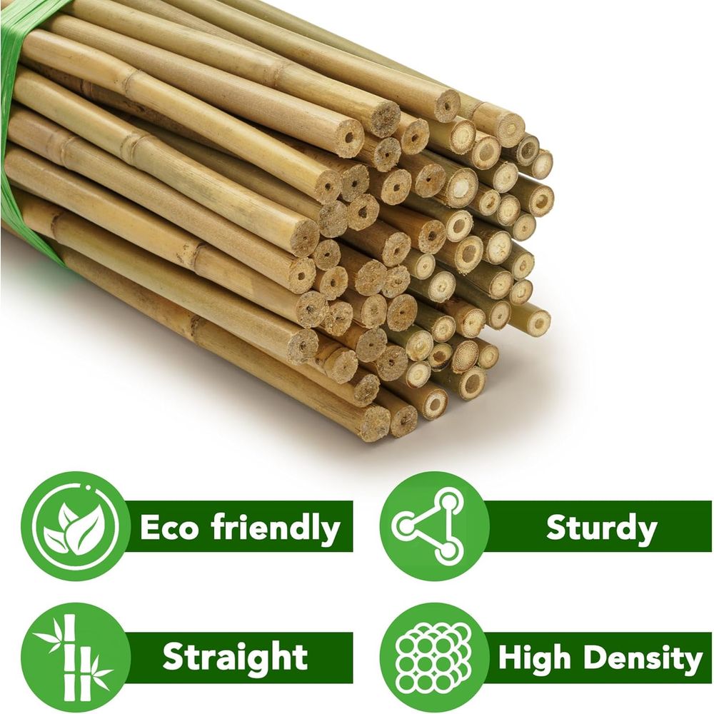 70-Pack 4-Foot Natural Bamboo  - đánh giá và giá Plant Support Stake