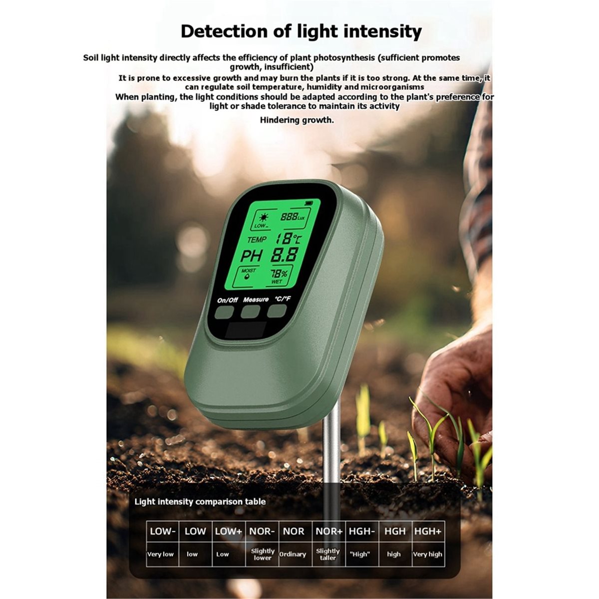 DT75BG Soil PH Meter 4 in 1 Su - đánh giá và giá Soil Ph Meter