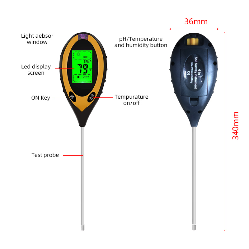 Kỹ Thuật Số 4 Trong 1 Độ PH Đấ - đánh giá và giá Soil Ph Meter