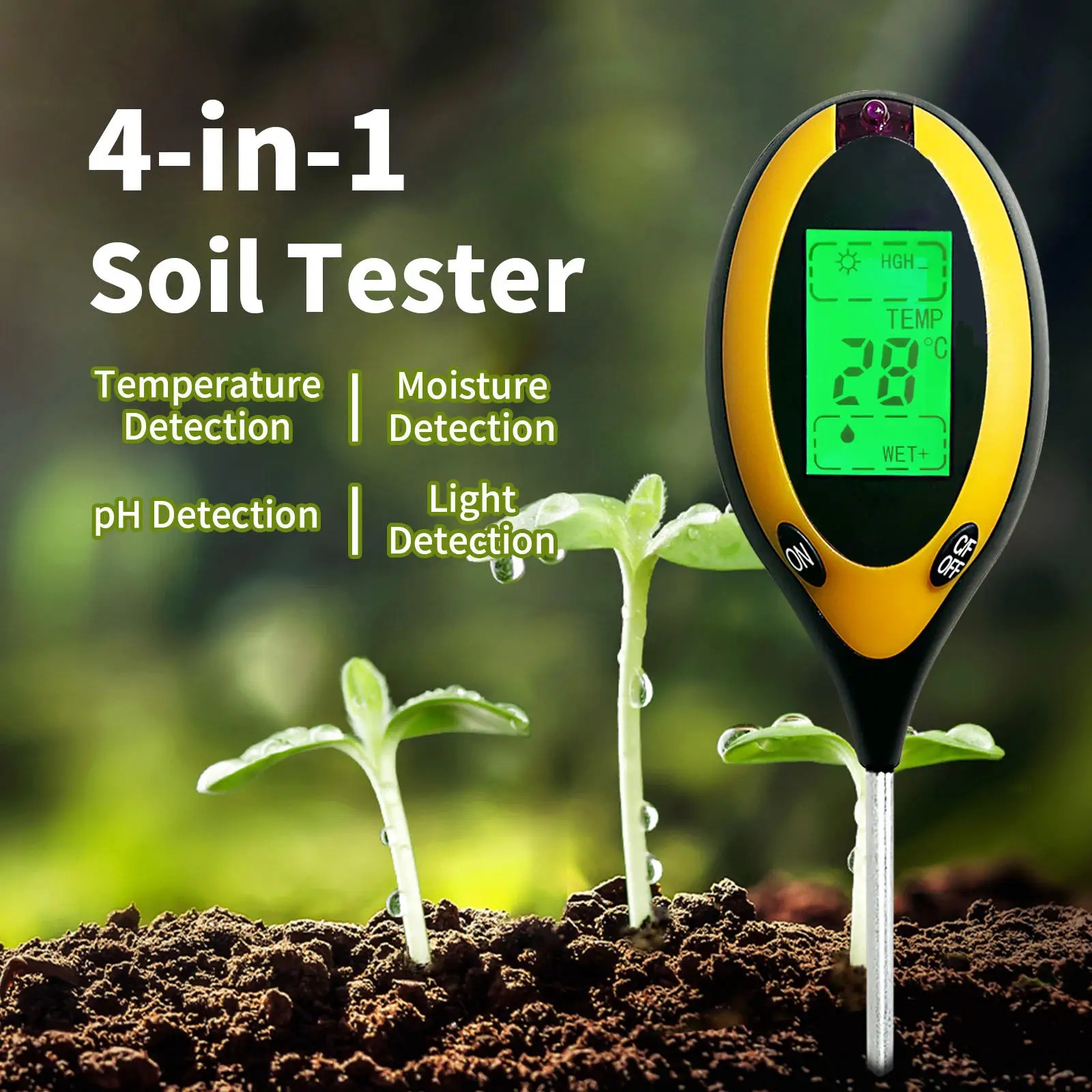 Portable Soil PH and Humidity  - đánh giá và giá Soil Ph Meter
