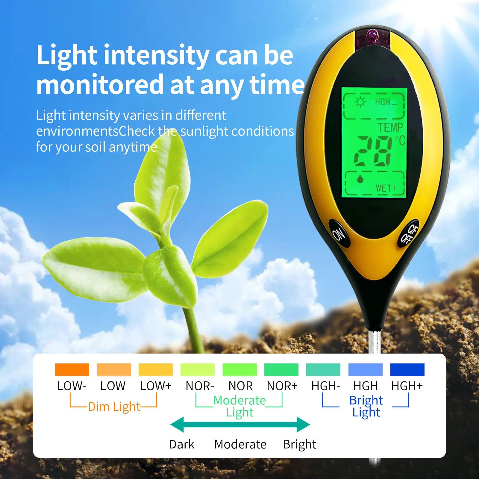 Portable Soil PH and Humidity  - đánh giá và giá Soil Ph Meter