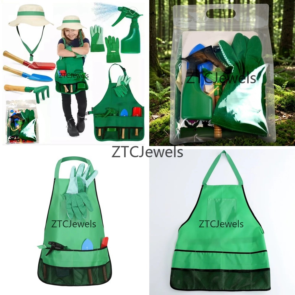 Kids Garden Apron Tool Set wit - đánh giá và giá Gardening Tools Girls