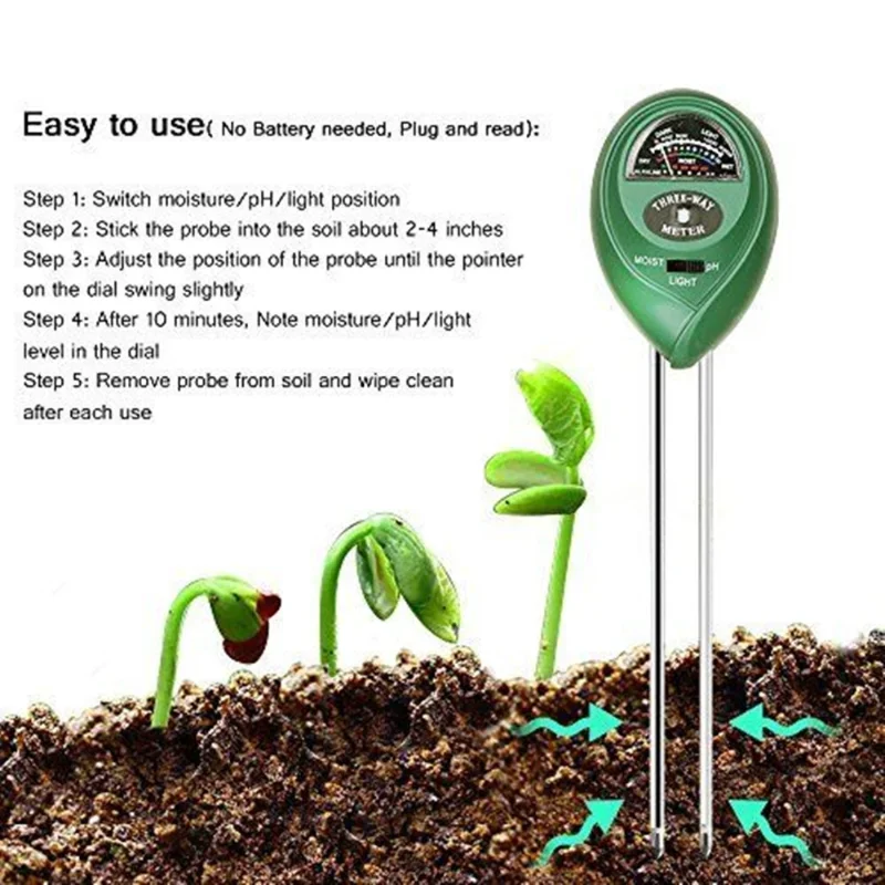 Garden PH Meter Sunlight 3in1  - đánh giá và giá Soil Ph Meter