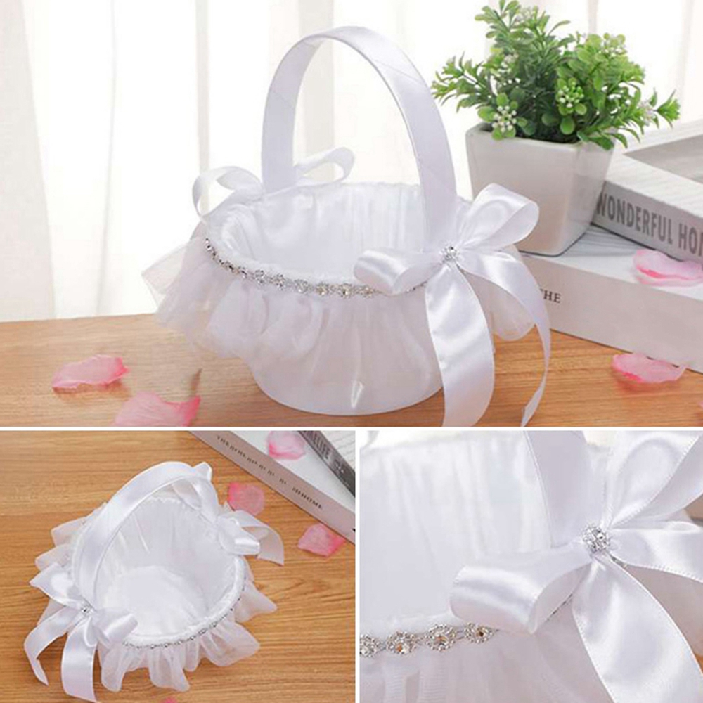 Wedding Baskets White Flower G - đánh giá và giá Gardening Tools Girls