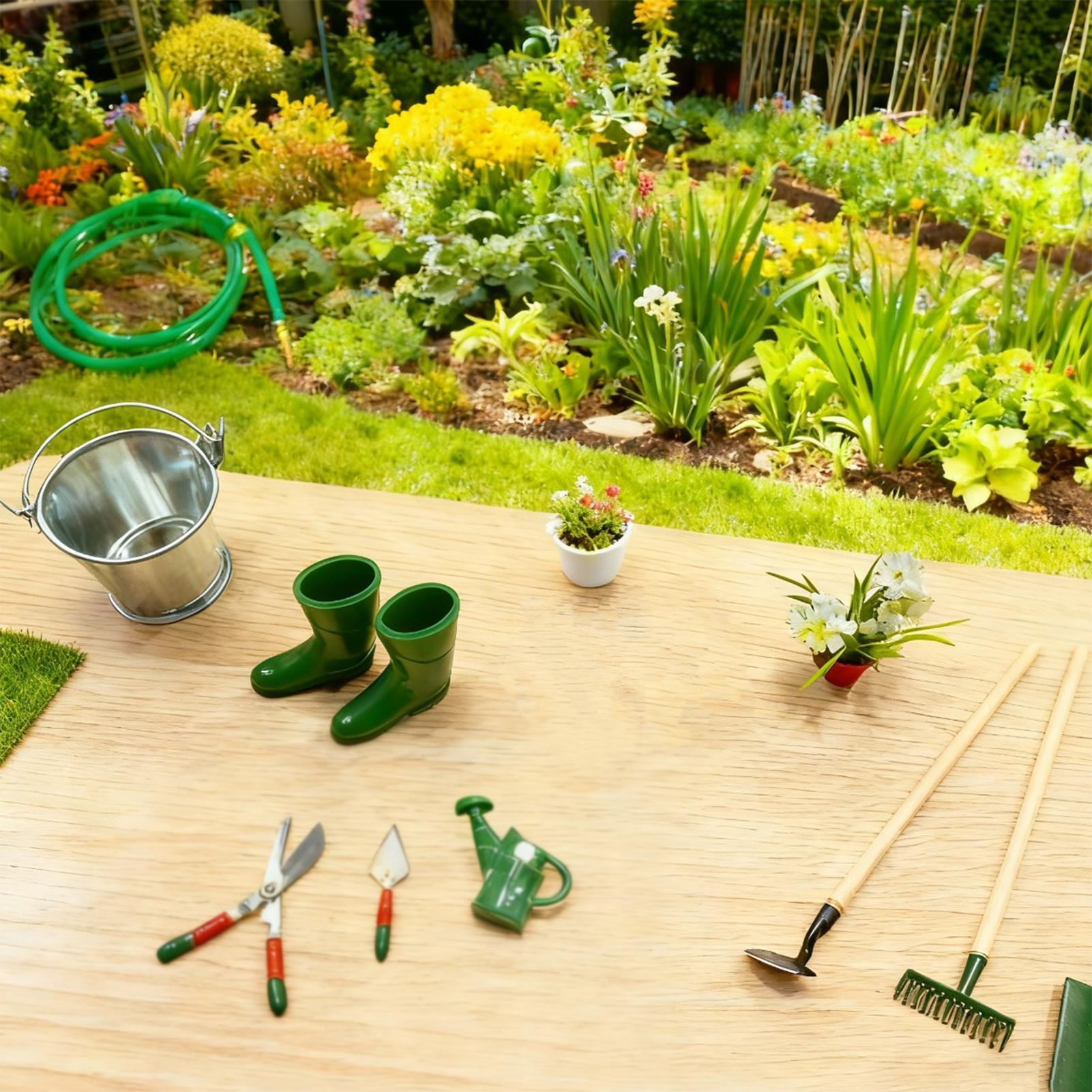 Miniature Gardening Decor Real - đánh giá và giá Gardening Tools Girls