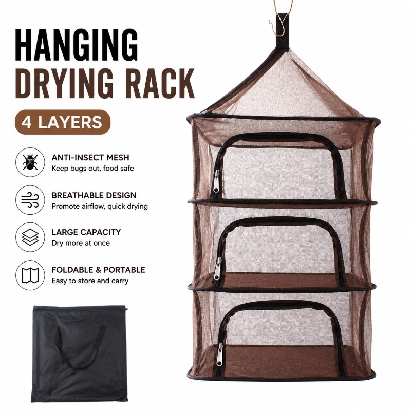 Multi-Layer Hanging Drying Rac - đánh giá và giá Garden Netting Cover