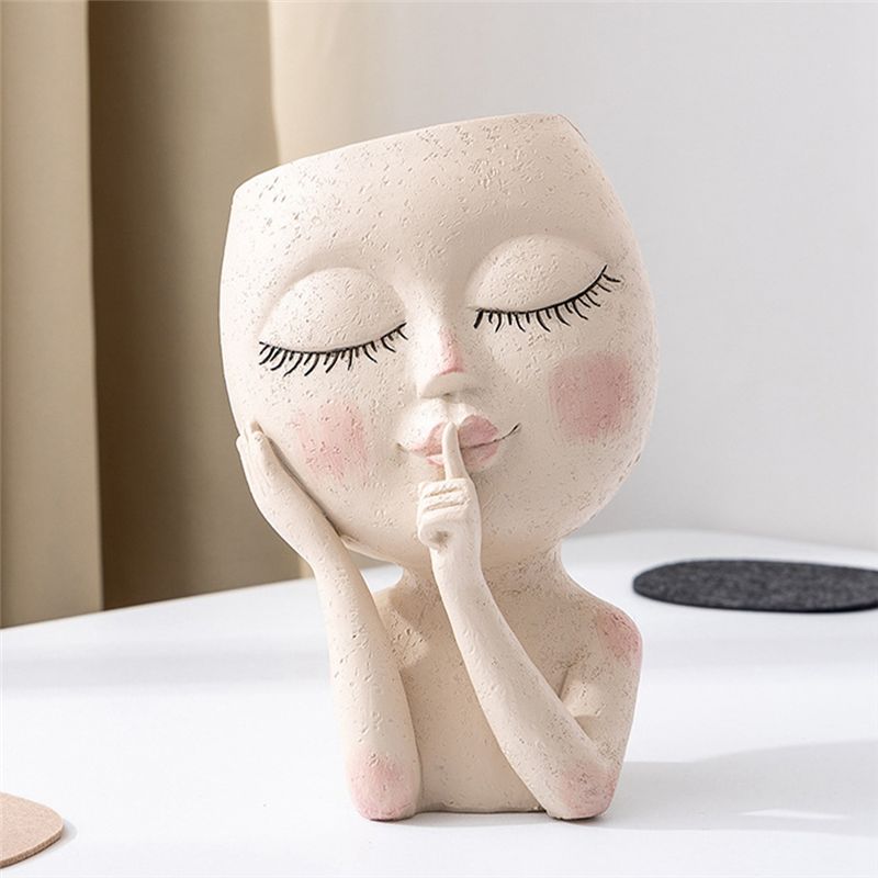 REST Girls Face Head Vases Flo - đánh giá và giá Gardening Tools Girls