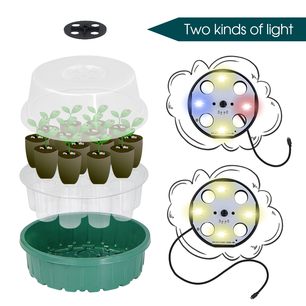 Round Seed Starter Tray with F - đánh giá và giá Propagation Tray Dome