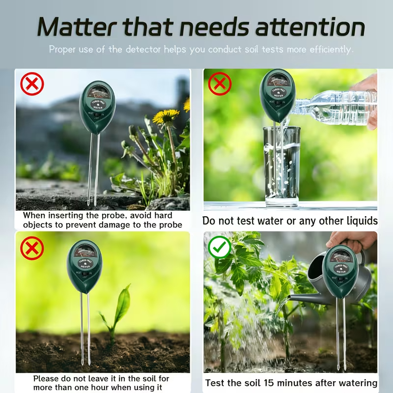 3-in-1 Soil Tester (Moisture,  - đánh giá và giá Soil Ph Meter