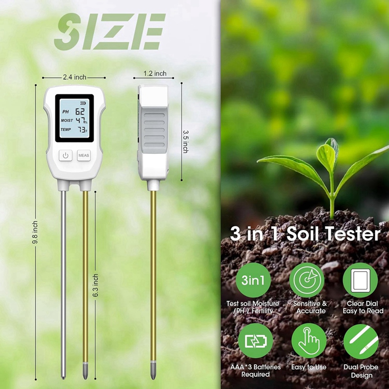 3 in 1 Soil Moisture Meter, Di - đánh giá và giá Soil Ph Meter