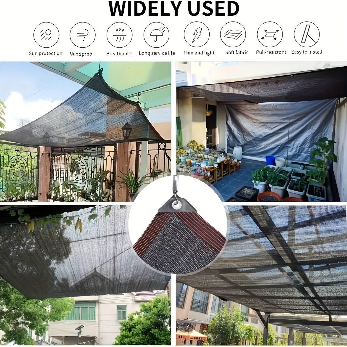 2-15m Black Sunshade Net Sun S - đánh giá và giá Garden Netting Cover